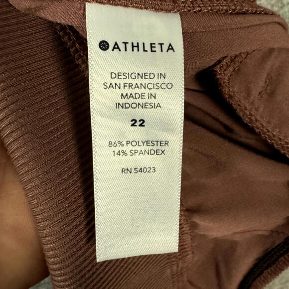 Athleta Women's Plus Size 22 Terracotta Red Polyester Brooklyn Ankle Pants - Picture 5 of 11